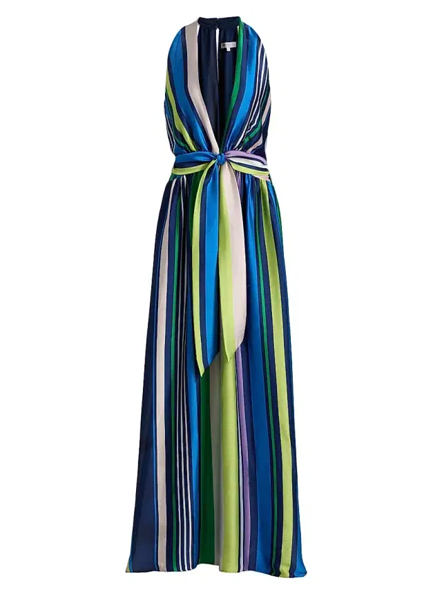 Women's Kamil Striped Maxi Dress - Ultramarine Stripe