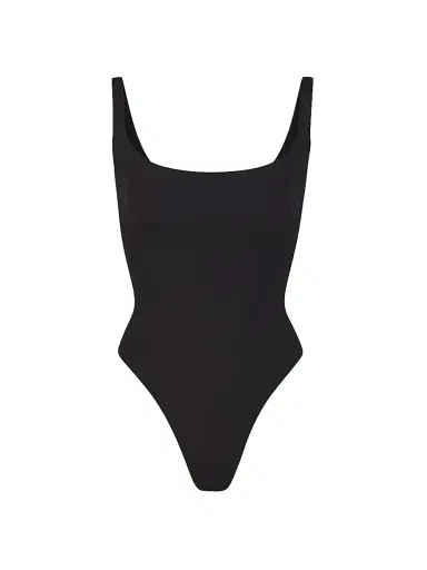SKIMS Women's Fits Everybody Square-Neck Bodysuit - Onyx | Thumbnail 1