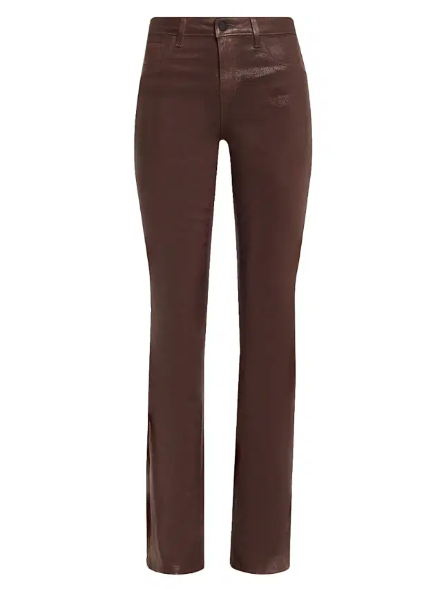 Women's Selma Coated Boot-Cut Jeans - Dark Brown