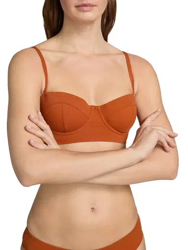Ulla Johnson Women's Zahara Bra-Cup Bikini Top - Sienna | Thumbnail 5 Ulla Johnson Women's Zahara Bra-Cup Bikini Top - Sienna | Thumbnail 5