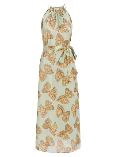 Ulla Johnson Women's Anna Zemankova Printed Swim Elara Printed Cotton Maxi Cover-Up Dress - Water Blossoms - Size Large | Thumbnail 1 Ulla Johnson Women's Anna Zemankova Printed Swim Elara Printed Cotton Maxi Cover-Up Dress - Water Blossoms - Size Large | Thumbnail 1