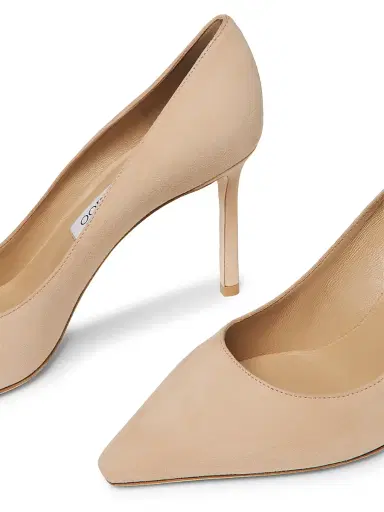 Jimmy Choo Women's Romy 85MM Suede Pumps - Chai | Thumbnail 5 Jimmy Choo Women's Romy 85MM Suede Pumps - Chai | Thumbnail 5