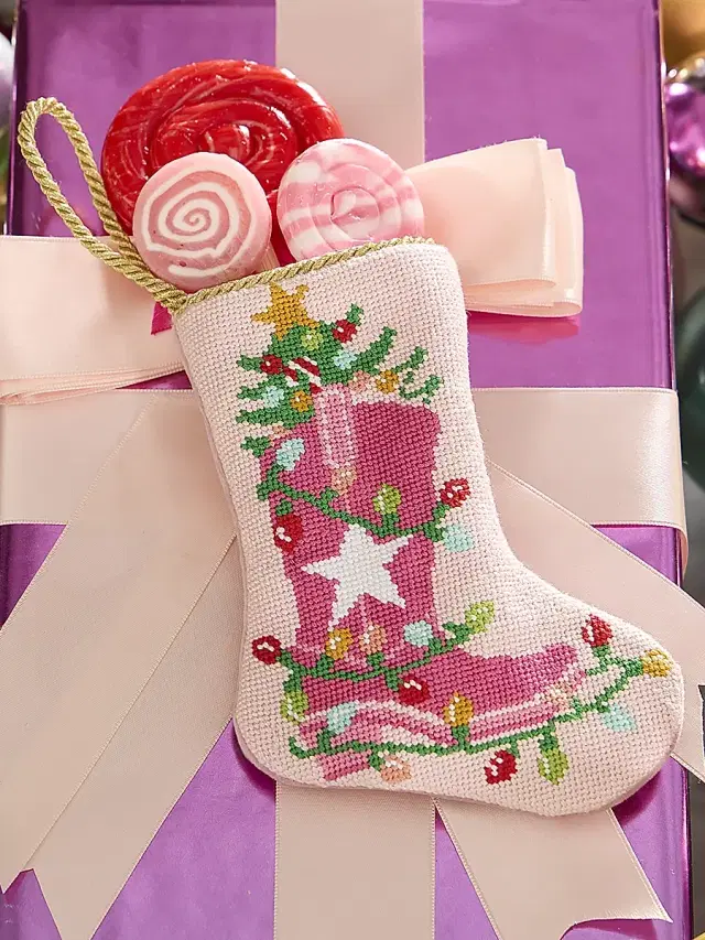 The Molly Morgan Needlepoint Mini Stocking Ornament