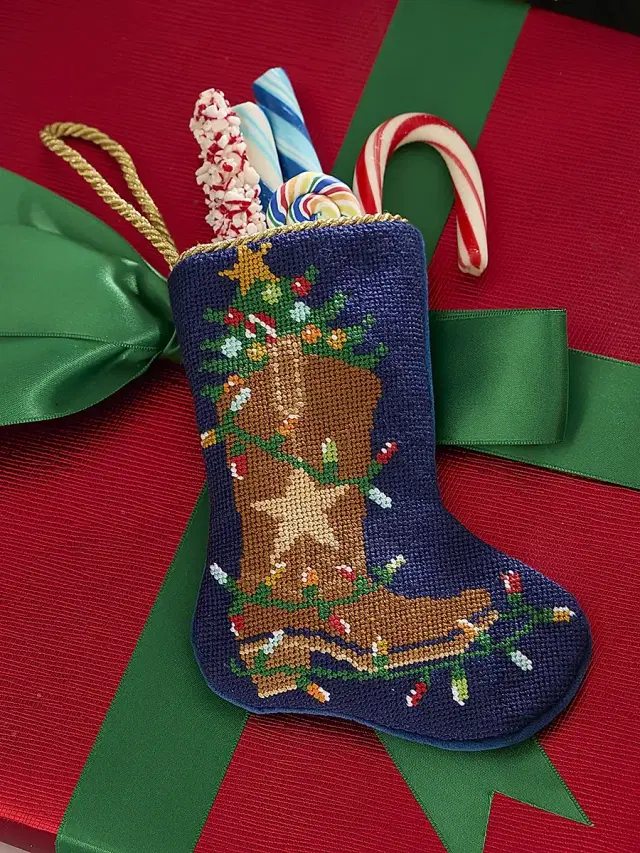 The Mickey Needlepoint Mini Stocking Ornament