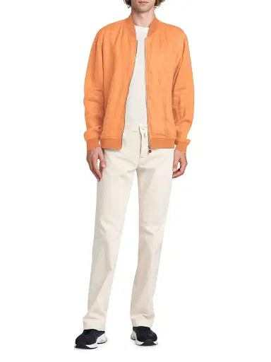 Kiton Men's Pahoa Linen Jacket - Orange - Size 50 | Thumbnail 2 Kiton Men's Pahoa Linen Jacket - Orange - Size 50 | Thumbnail 2