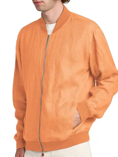 Kiton Men's Pahoa Linen Jacket - Orange - Size 50 | Thumbnail 6 Kiton Men's Pahoa Linen Jacket - Orange - Size 50 | Thumbnail 6