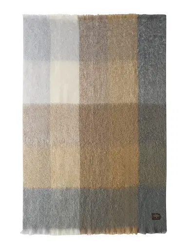 Mantas Ezcaray Cuadros Plaid Mohair-Merino Wool Throw Blanket | Thumbnail 1 Mantas Ezcaray Cuadros Plaid Mohair-Merino Wool Throw Blanket | Thumbnail 1