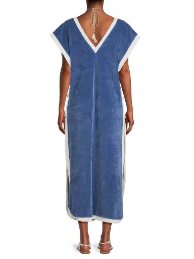 My Beachy Side Women's Peony Caftan Cover-Up Dress - Navy - Size Large | Thumbnail 5 My Beachy Side Women's Peony Caftan Cover-Up Dress - Navy - Size Large | Thumbnail 5