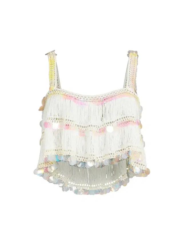 My Beachy Side Women's Viola Crochet-Knit Sequined Tankini Top -