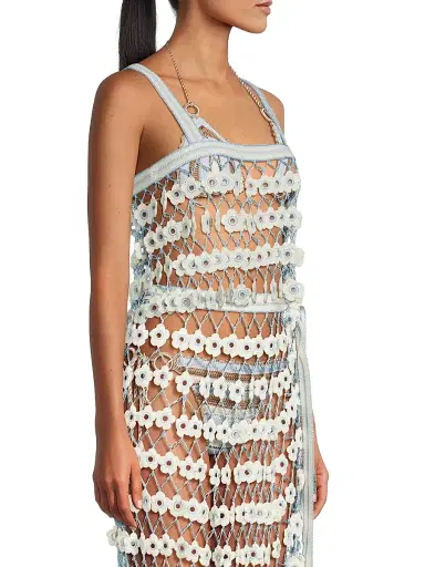 My Beachy Side Women's Fleur Crochet-Knit Tankini Top | Thumbnail 4