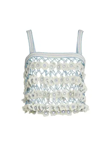 My Beachy Side Women's Fleur Crochet-Knit Tankini Top | Thumbnail 1