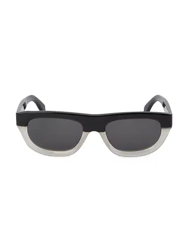 Palm Angels Women's Imperial 53MM Oval Two-Tone Sunglasses - Black | Thumbnail 2