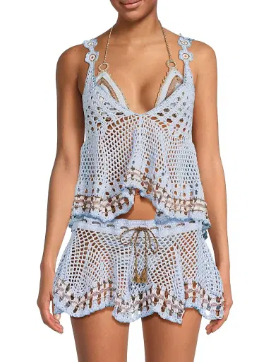 My Beachy Side Women's Tula Crochet-Knit Tankini Top | Thumbnail 3