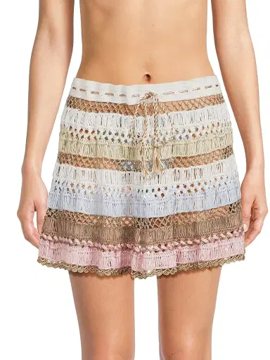 My Beachy Side Women's Cleo Crochet-Knit Cotton-Blend Miniskirt | Thumbnail 3 My Beachy Side Women's Cleo Crochet-Knit Cotton-Blend Miniskirt | Thumbnail 3