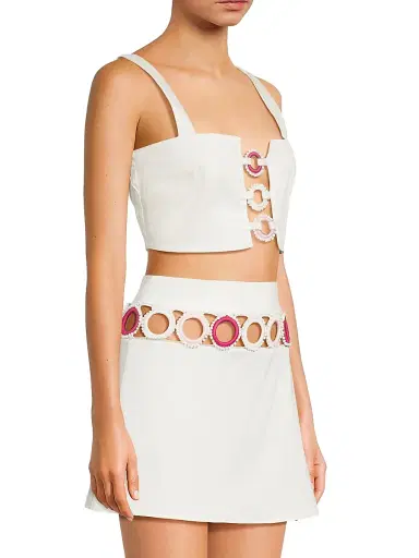 My Beachy Side Women's Palma Cut-Out Cropped Top - Pink - Size Large | Thumbnail 4 My Beachy Side Women's Palma Cut-Out Cropped Top - Pink - Size Large | Thumbnail 4