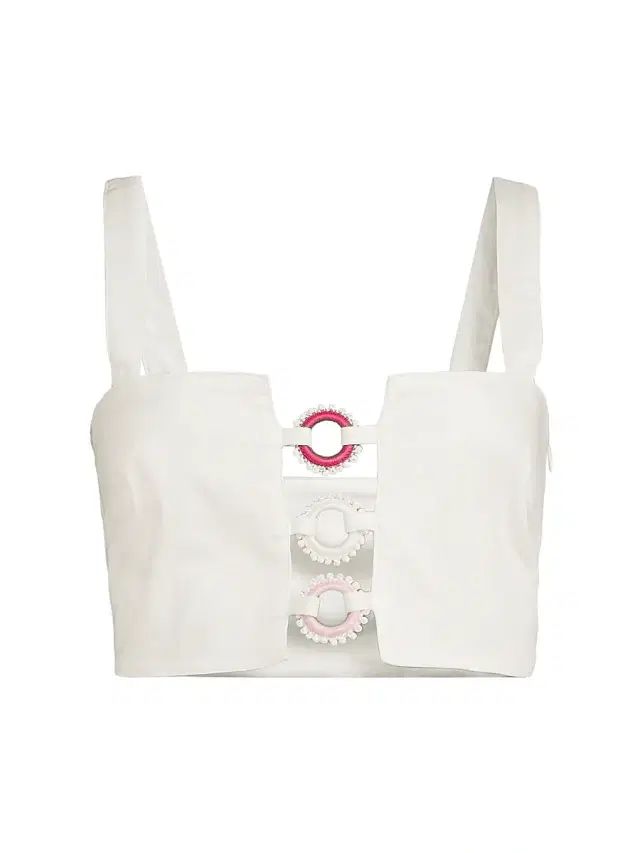 Women's Palma Cut-Out Cropped Top - Pink