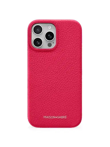 MAISON de SABRÉ Leather Phone Case (iPhone 16 Pro Max) - Shibuya Fuchsia | Thumbnail 1 MAISON de SABRÉ Leather Phone Case (iPhone 16 Pro Max) - Shibuya Fuchsia | Thumbnail 1