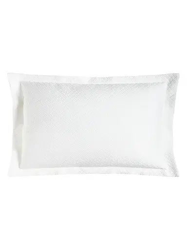 Kassatex Diamante Cotton King Sham - White - Size King | Thumbnail 1 Kassatex Diamante Cotton King Sham - White - Size King | Thumbnail 1