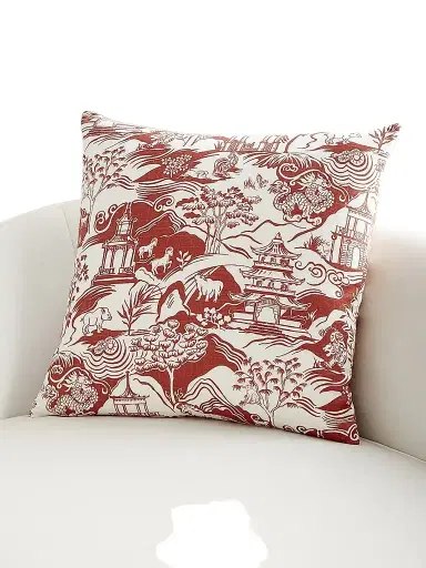 Eastern Accents Tenzin Printed Cotton-Linen Decorative Pillow | Thumbnail 1