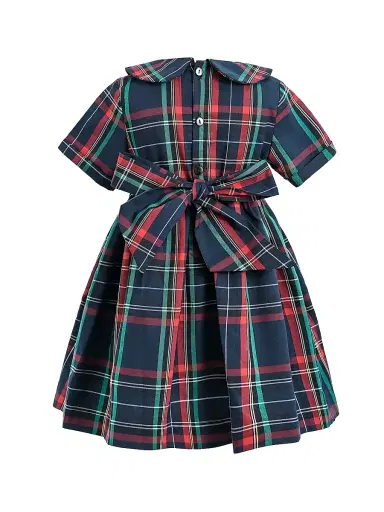 Tulleen Baby Girl's & Little Girl's Plaid Button-Waist Dress - Navy Multi 36 Months | Thumbnail 2