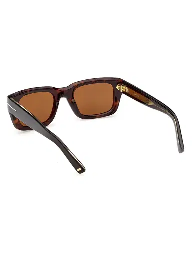 Tom Ford Men's Icon 52MM Rectangular Sunglasses - Dark Havana Brown | Thumbnail 4 Tom Ford Men's Icon 52MM Rectangular Sunglasses - Dark Havana Brown | Thumbnail 4