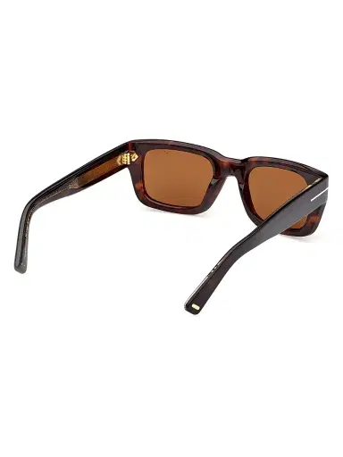 Tom Ford Men's Icon 52MM Rectangular Sunglasses - Dark Havana Brown | Thumbnail 6 Tom Ford Men's Icon 52MM Rectangular Sunglasses - Dark Havana Brown | Thumbnail 6