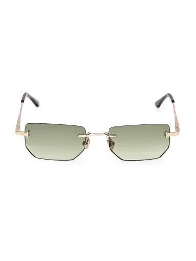 Tom Ford Men's Ethan 53MM Rimless Sunglasses - Rose Gold Green | Thumbnail 2