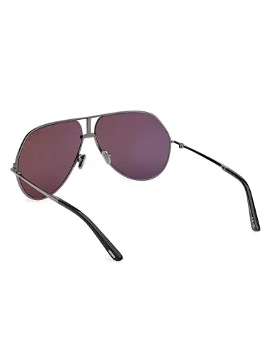 Tom Ford Men's Rickie 63MM Aviator Sunglasses - Shinydarkblacksmoke | Thumbnail 4 Tom Ford Men's Rickie 63MM Aviator Sunglasses - Shinydarkblacksmoke | Thumbnail 4