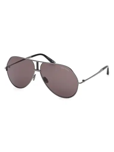 Tom Ford Men's Rickie 63MM Aviator Sunglasses - Shinydarkblacksmoke | Thumbnail 1 Tom Ford Men's Rickie 63MM Aviator Sunglasses - Shinydarkblacksmoke | Thumbnail 1
