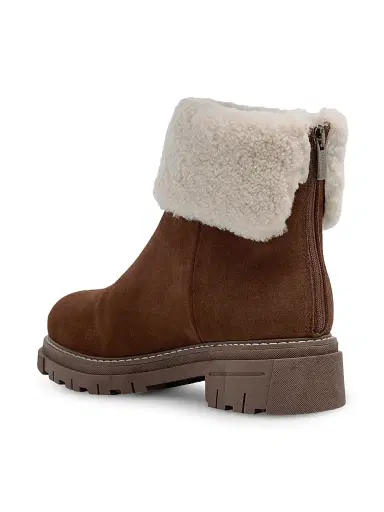 La Canadienne Women's Dory Suede & Shearling Ankle Boots - Brunette - Size 10 | Thumbnail 2 La Canadienne Women's Dory Suede & Shearling Ankle Boots - Brunette - Size 10 | Thumbnail 2
