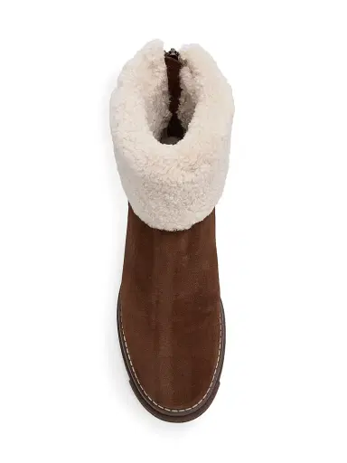 La Canadienne Women's Dory Suede & Shearling Ankle Boots - Brunette - Size 10 | Thumbnail 3 La Canadienne Women's Dory Suede & Shearling Ankle Boots - Brunette - Size 10 | Thumbnail 3