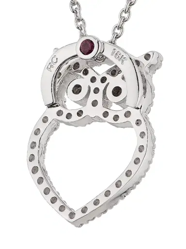 Roberto Coin Women's Tiny Treasures 18K White Gold & 0.21 TCW Diamond Owl Pendant Necklace - White Gold | Thumbnail 5