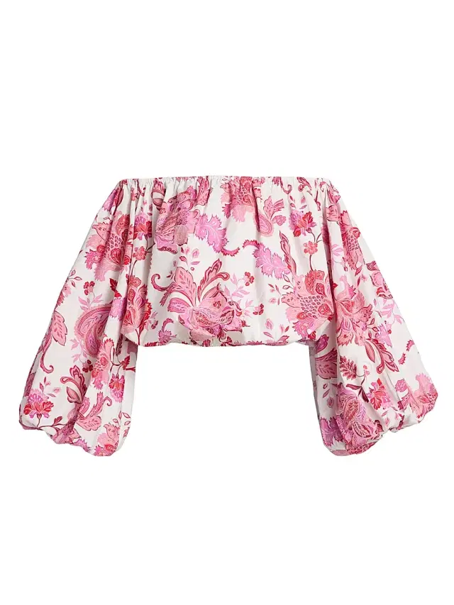 Women's Margot Floral Poplin Top - Paisley
