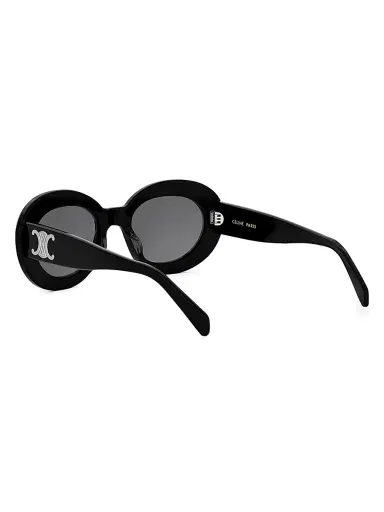 Celine Men's Triomphe 42MM Round Sunglasses - Black | Thumbnail 5 Celine Men's Triomphe 42MM Round Sunglasses - Black | Thumbnail 5