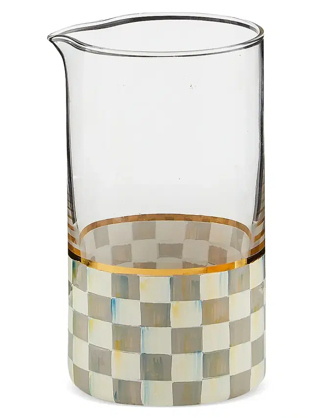Sterling Check Mixing Glass