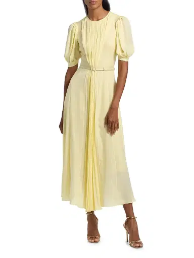 PRABAL GURUNG Women's Huma Pleated Georgette Maxi Dress | Thumbnail 2