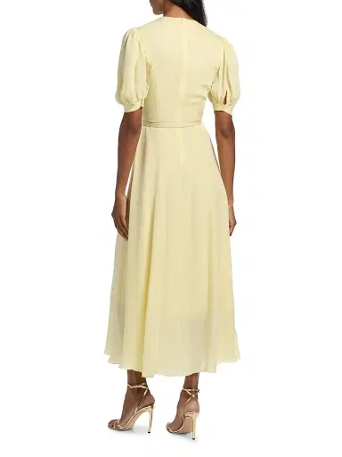 PRABAL GURUNG Women's Huma Pleated Georgette Maxi Dress | Thumbnail 5