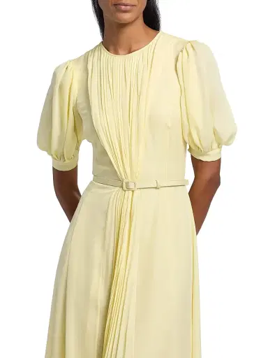 PRABAL GURUNG Women's Huma Pleated Georgette Maxi Dress | Thumbnail 6
