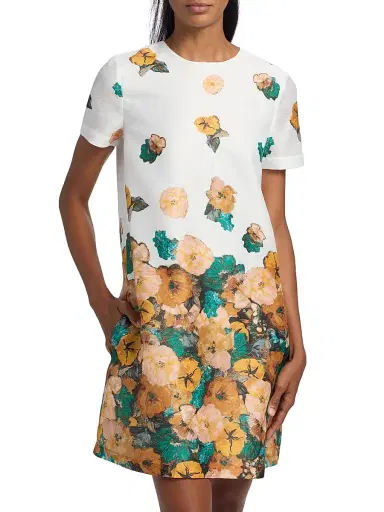 PRABAL GURUNG Women's Falling Florals Voile Minidress | Thumbnail 3 PRABAL GURUNG Women's Falling Florals Voile Minidress | Thumbnail 3