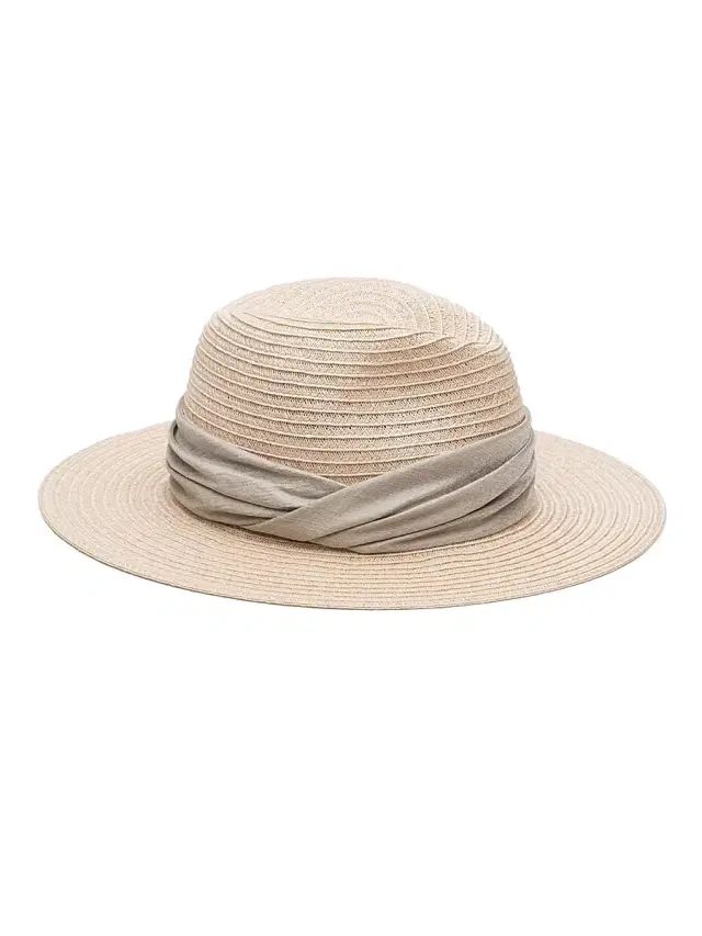 Eugenia Kim Women's Courtney Woven Scarf-Trim Fedora - Beige
