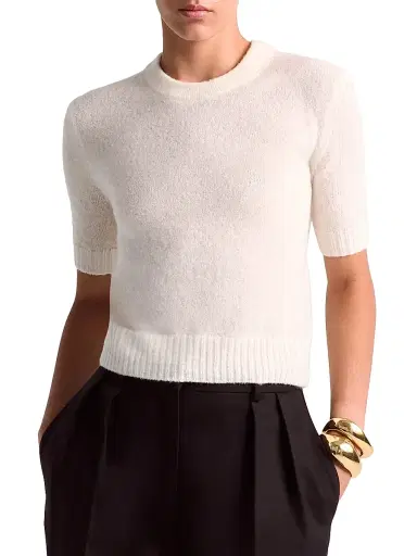 Altuzarra Women's Ty Merino Wool-Alpaca Blend Sweater - Ivory - Size XL | Thumbnail 3 Altuzarra Women's Ty Merino Wool-Alpaca Blend Sweater - Ivory - Size XL | Thumbnail 3