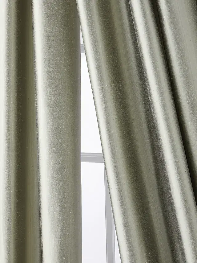 Amity Home Radiance Silk Curtain - Green