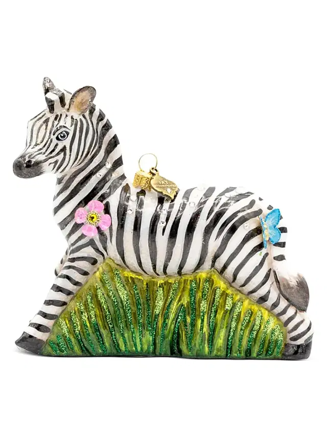 Striped Blossom Christmas Ornament