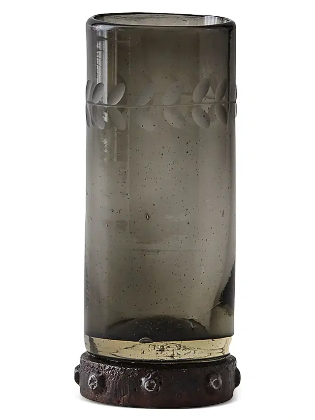 Triple Zack Leaf-Textured Shot Glass - Smoke