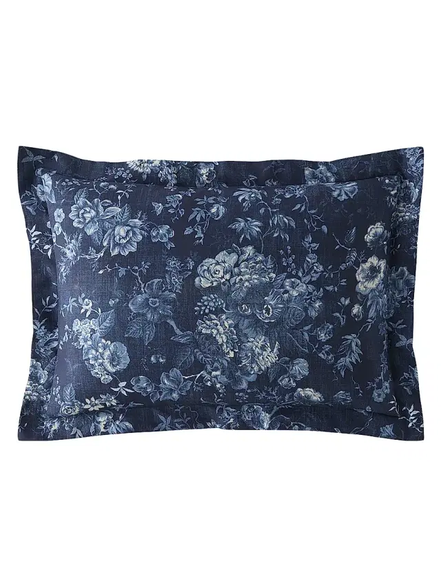 Ralph Lauren Kathryn Cotton Standard Sham - Indigo Standard