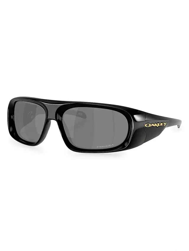Oakley Men's 61MM Rectangular Sunglasses - Black