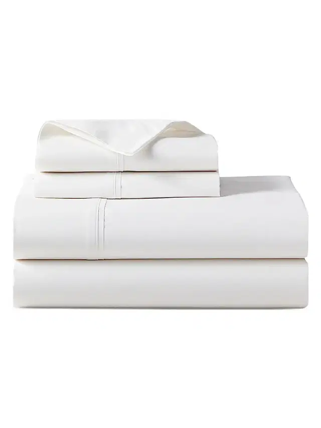 Organic 464 Percale Fitted Sheet - White California King