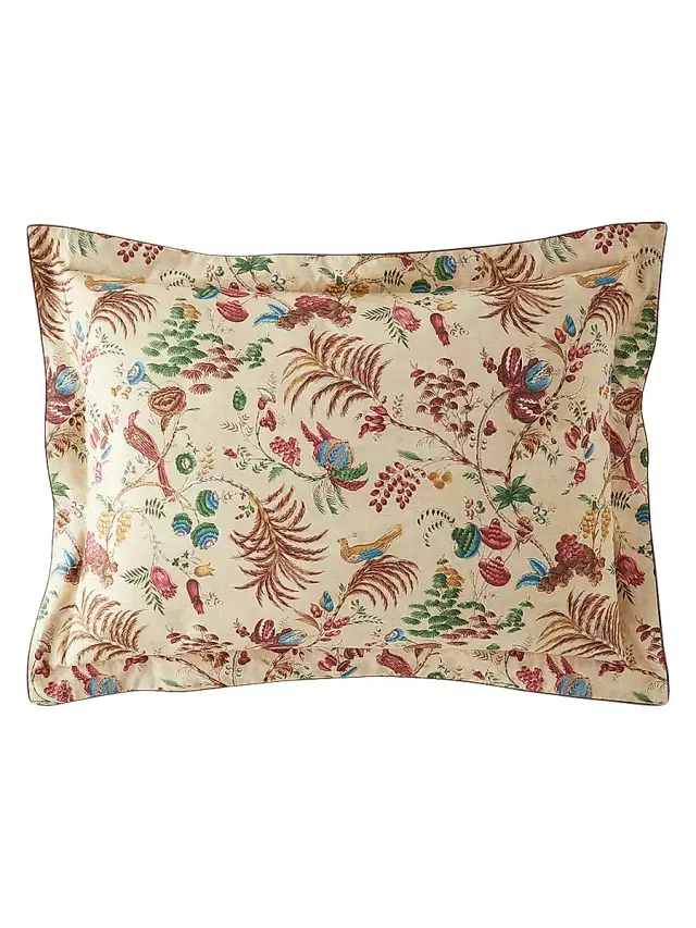 Maren Tropical-Print Cotton King Sham King