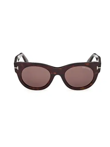 Tom Ford Women's Marine 50MM Round Sunglasses - Brown | Thumbnail 2
