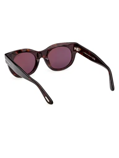Tom Ford Women's Marine 50MM Round Sunglasses - Brown | Thumbnail 4